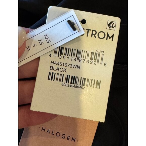 Halogen Shirt Women 3X Black Chiffon Cross Front Long Sleeve‎ Blouse NWT Gothic - Picture 11 of 11